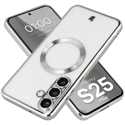 Etui BIZON Case GuardO do Samsung Galaxy S25 Plus Przezroczysto-srebrny