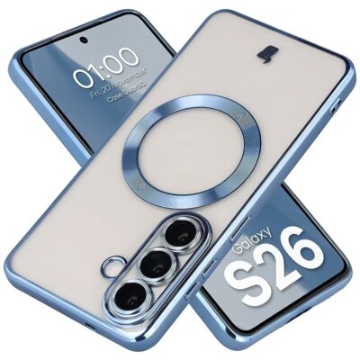 Etui BIZON Case GuardO do Samsung Galaxy S26 Przezroczysto-niebieski