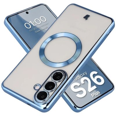 Etui BIZON Case GuardO do Samsung Galaxy S26+ Przezroczysto-niebieski