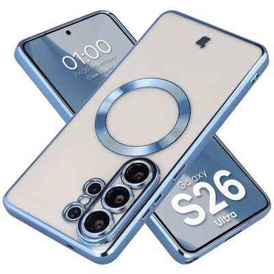 Etui BIZON Case GuardO do Samsung Galaxy S26 Ultra Przezroczysto-niebieski