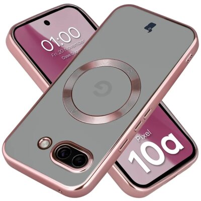 Etui BIZON Case GuardO do Google Pixel 10a Przezroczysto-różowy