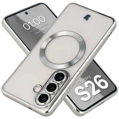 Etui BIZON Case GuardO do Samsung Galaxy S26 Przezroczysto-srebrny