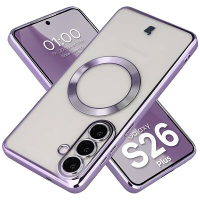 Etui BIZON Case GuardO do Samsung Galaxy S26+ Przezroczysto-fioletowy