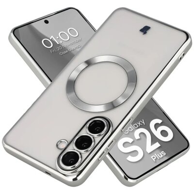 Etui BIZON Case GuardO do Samsung Galaxy S26+ Przezroczysto-srebrny