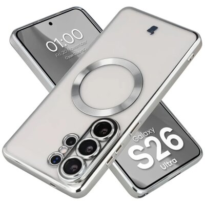 Etui BIZON Case GuardO do Samsung Galaxy S26 Ultra Przezroczysto-srebrny