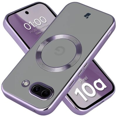 Etui BIZON Case GuardO do Google Pixel 10a Przezroczysto-fioletowy