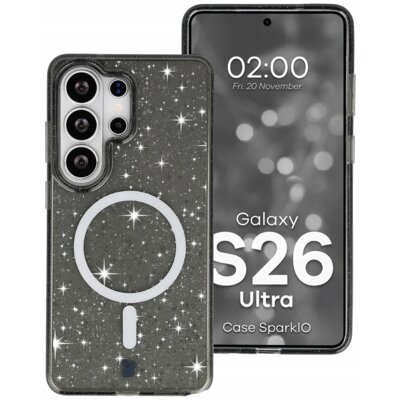 Etui BIZON Case SparklO do Samsung Galaxy S26 Ultra Przezroczysto-czarne