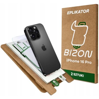 Szkło hybrydowe BIZON Eplikator Hybrid Mule do Apple iPhone 16 Pro (2 szt.)