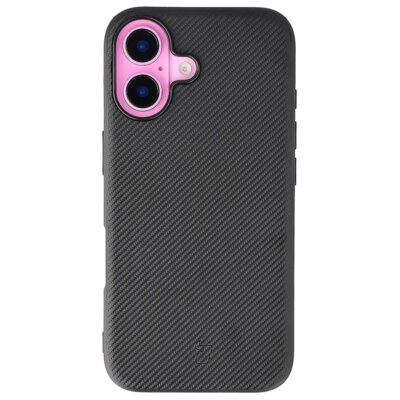 Etui BIZON Case CarbO MagSafe do Apple iPhone 16 Czarny