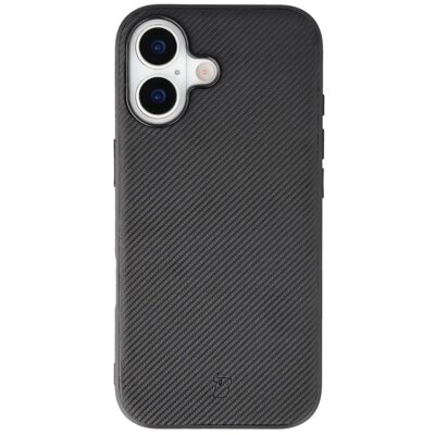 Etui BIZON Case CarbO MagSafe do Apple iPhone 17 Czarny
