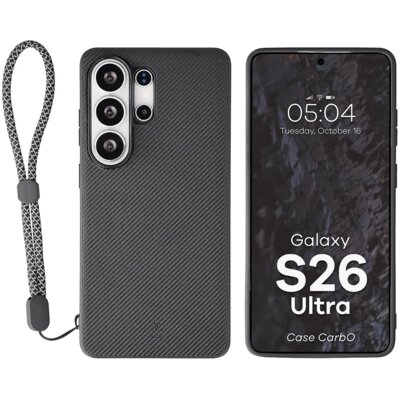 Etui BIZON Case CarbO MagSafe do Samsung Galaxy S26 Ultra Czarny