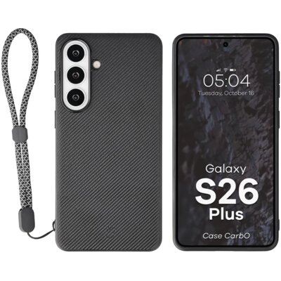 Etui BIZON Case CarbO MagSafe do Samsung Galaxy S26+ Czarny