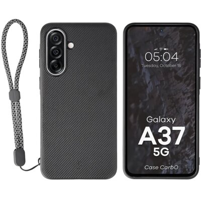 Etui BIZON Case CarbO MagSafe do Samsung Galaxy A37 5G Czarny