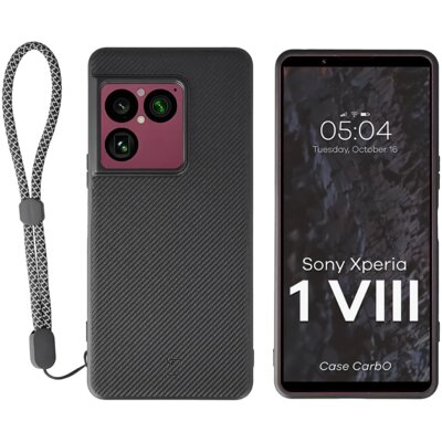 Etui BIZON Case CarbO MagSafe do Sony Xperia I VIII Czarny