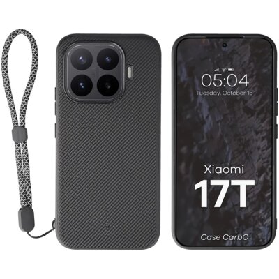 Etui BIZON Case CarbO MagSafe do Xiaomi 17T Czarny