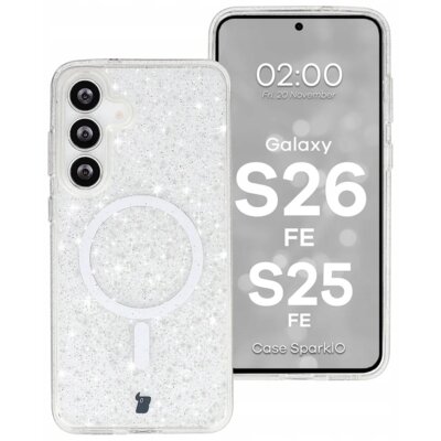 Etui BIZON Case SparklO do Samsung Galaxy S25 FE/S26 FE Przezroczysty