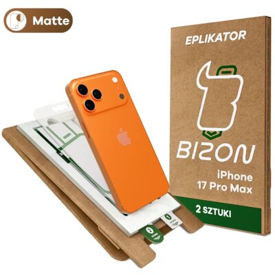Folia ochronna BIZON Eplikator Film Matte do Apple iPhone 17 Pro Max (2 szt.)