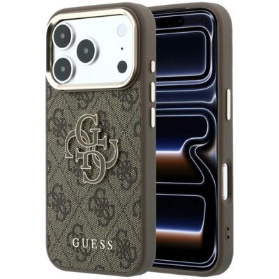 Etui GUESS 4G & Big Resin Logo do Apple iPhone 17 Pro Max/18 Pro Max Brązowy