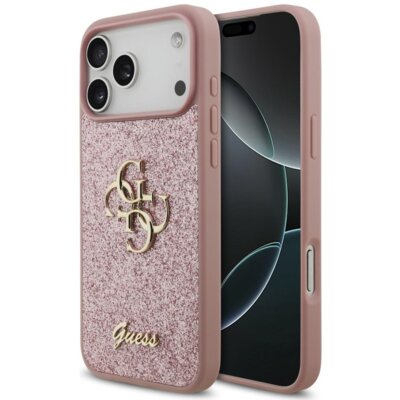 Etui GUESS Fixed Glitter Big 4G do Apple iPhone 17 Pro Max/18 Pro Max Różowy