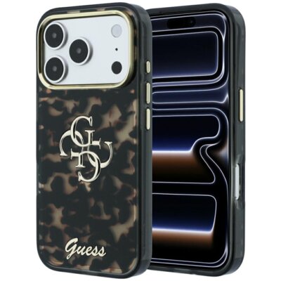 Etui GUESS IML 4G Script Metal do Apple iPhone 17 Pro/18 Pro Czarno-złoty