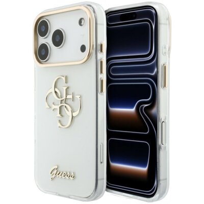 Etui GUESS IML 4G Script Metal do Apple iPhone 17 Pro Max/18 Pro Max Biały
