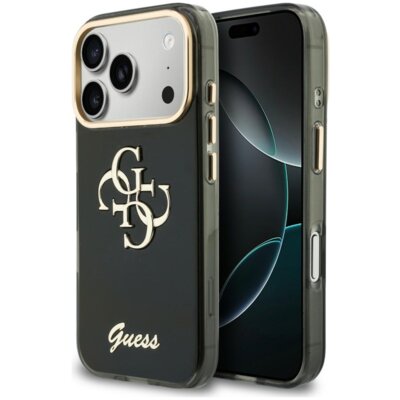 Etui GUESS IML 4G Script Metal do Apple iPhone 17 Pro Max/18 Pro Max Czarny