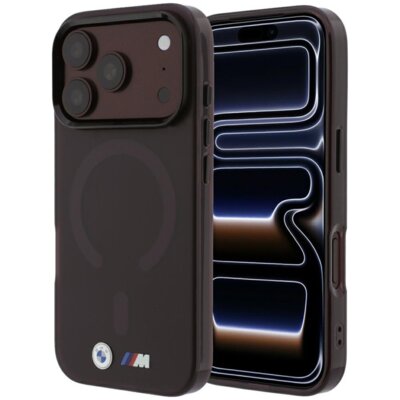 Etui BMW M IML Frosted Metal Logo & Trims MagSafe do Apple iPhone 17 Pro/18 Pro Bordowy