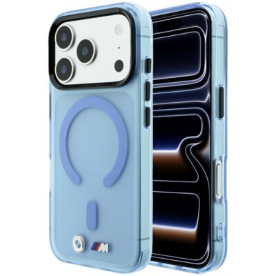 Etui BMW M IML Frosted Metal Logo & Trims MagSafe do Apple iPhone 17 Pro/18 Pro Niebieski