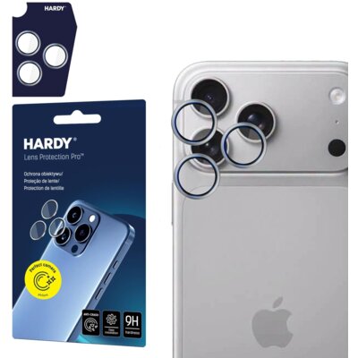 Szkło hartowane na obiektyw 3MK Hardy Lens Protection Pro Silver do Apple iPhone 18 Pro/18 Pro Max