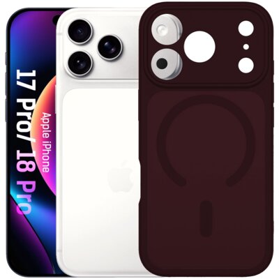 Etui XLINE Colorfull GuardX MagSafe do Apple iPhone 17 Pro/18 Pro Ciemna wiśnia