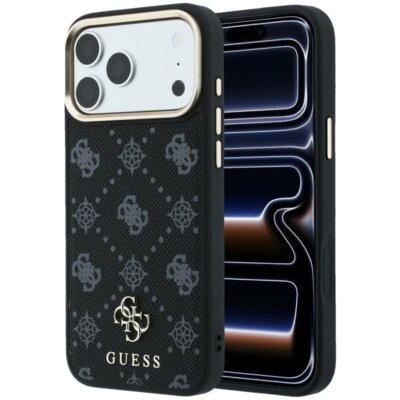 Etui GUESS Peony 4G Small Logo MagSafe do Apple iPhone 17 Pro/18 Pro Czarny