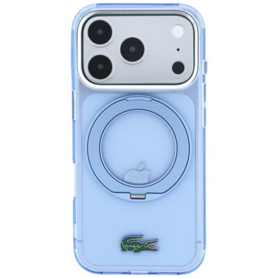 Etui LACOSTE IML Glossy Finish with Ring Stand MagSafe do Apple iPhone 17 Pro Max/18 Pro Max Niebieski