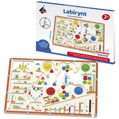Zabawka edukacyjna ASKATO Genialny dzieciak Labirynt trening małej rączki 911548
