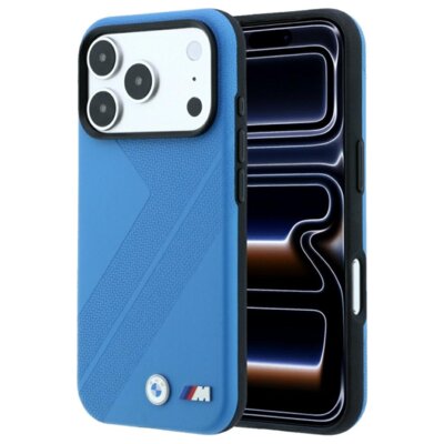 Etui BMW M Tire Track Metal Logo MagSafe do Apple iPhone 17 Pro Max/18 Pro Max Niebieski