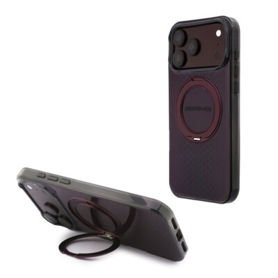 Etui AMG IML Double Layer Urban Line Ring MagSafe do Apple iPhone 17 Pro Max/18 Pro Max Burgundowy