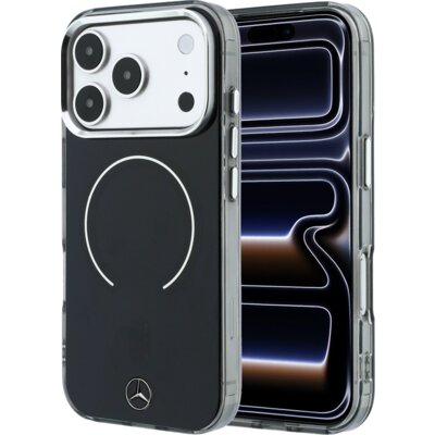 Etui MERCEDES Double Layer Iconic Logo MagSafe do Apple iPhone 17 Pro Max/18 Pro Max Czarny