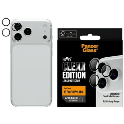 Szkło ceramiczne na obiektyw PANZERGLASS Hoops Ceramic do Apple iPhone 18 Pro/18 Pro Max Przezroczysty