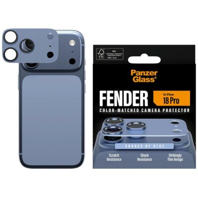 Szkło hartowane na obiektyw PANZERGLASS Fender do Apple iPhone 18 Pro Niebieski