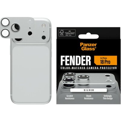 Nakładka na obiektyw PANZERGLASS Fender Camera Protector do Apple iPhone 18 Pro Srebrny