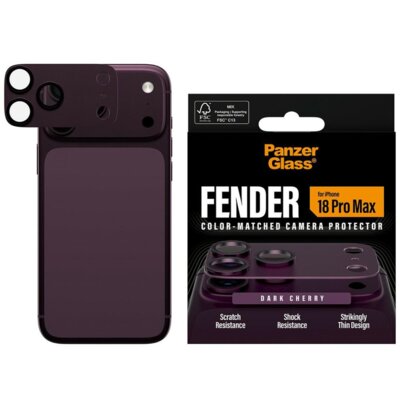 Nakładka na obiektyw PANZERGLASS Fender Camera Protector do Apple iPhone 18 Pro Max Wiśniowy