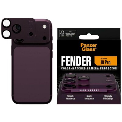 Nakładka na obiektyw PANZERGLASS Fender Camera Protector do Apple iPhone 18 Pro Wiśniowy