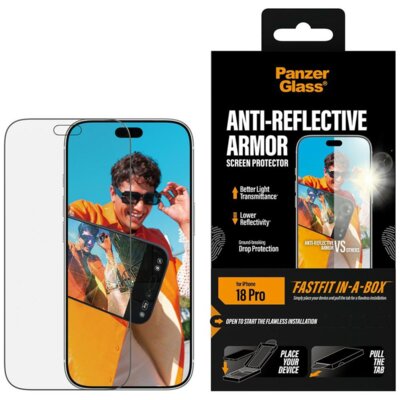 Szkło hartowane PANZERGLASS Armor Anti-Reflective FastFit do Apple iPhone 18 Pro
