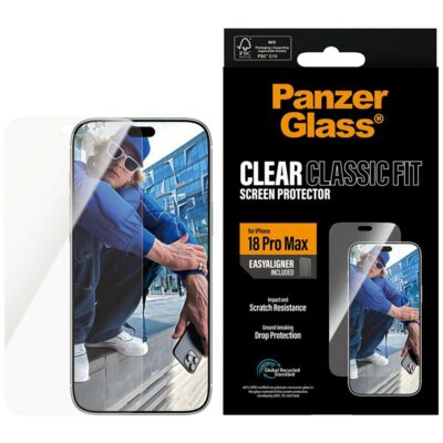 Szkło hartowane PANZERGLASS Classic Fit Eazyaligner do Apple iPhone 18 Pro Max