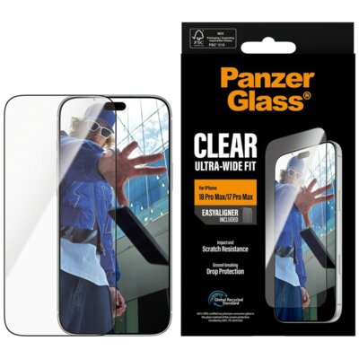 Szkło hartowane PANZERGLASS Ultra-wide Fit Ea do Apple iPhone 17 Pro Max/18 Pro Max