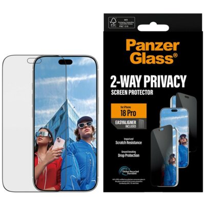 Szkło prywatyzujące PANZERGLASS 2way Ultra-wide Fit Eazyaligner do Apple iPhone 18 Pro