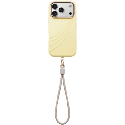 Etui UNIQ Coehl Serina Magnetic Charging do Apple iPhone 17 Pro/18 Pro Żółty + Smycz