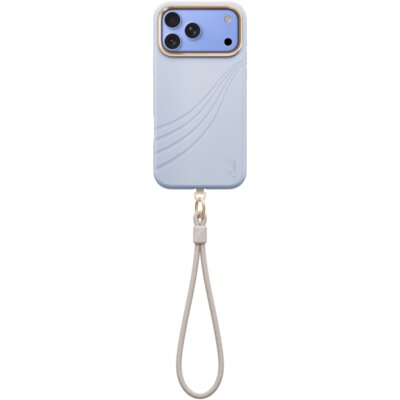 Etui UNIQ Coehl Serina Magnetic Charging do Apple iPhone 17 Pro Max/18 Pro Max Niebieski + Smycz