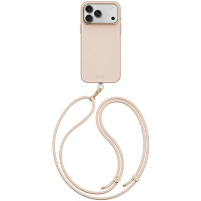 Etui UNIQ Coehl Mirelle Magnetic Charging do Apple iPhone 17 Pro Max/18 Pro Max Różowy + Smycz