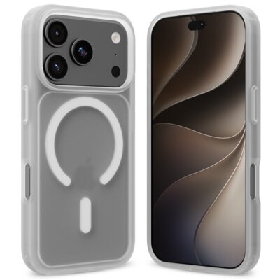 Etui CRONG Hybrid Matte Magnetic MagSafe do Apple iPhone 17 Pro/18 Pro Biały