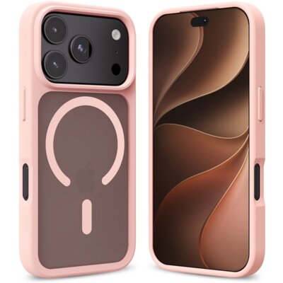 Etui CRONG Hybrid Matte Magnetic MagSafe do Apple iPhone 17 Pro/18 Pro Różowy